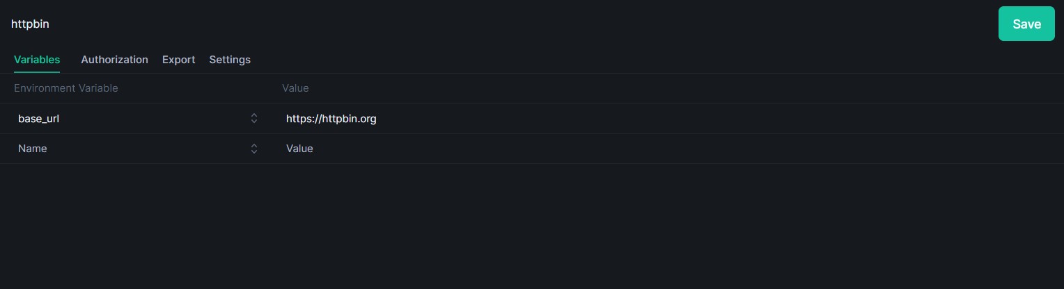 Environment variables in Testfully